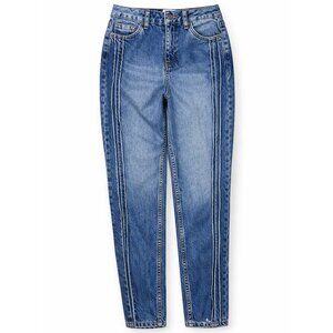 BDG Urban Outfitters High Waist Mom Jeans Straight Leg Blue Denim Size 25